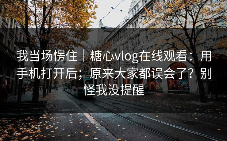 我当场愣住|糖心vlog在线观看:用手机打开后;原来大家都误会了?别怪我没提醒